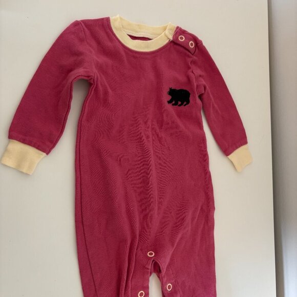 Little Blue House bear bum footless sleeper 3-6 months PJs Pink Yellow - Picture 8 of 11